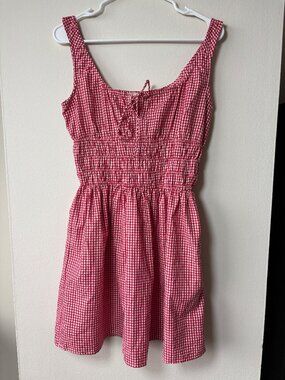 Sim and Sam Red Checkered Dress - Size Medium